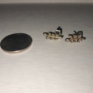 “Leaves” cubic zarconia earrings